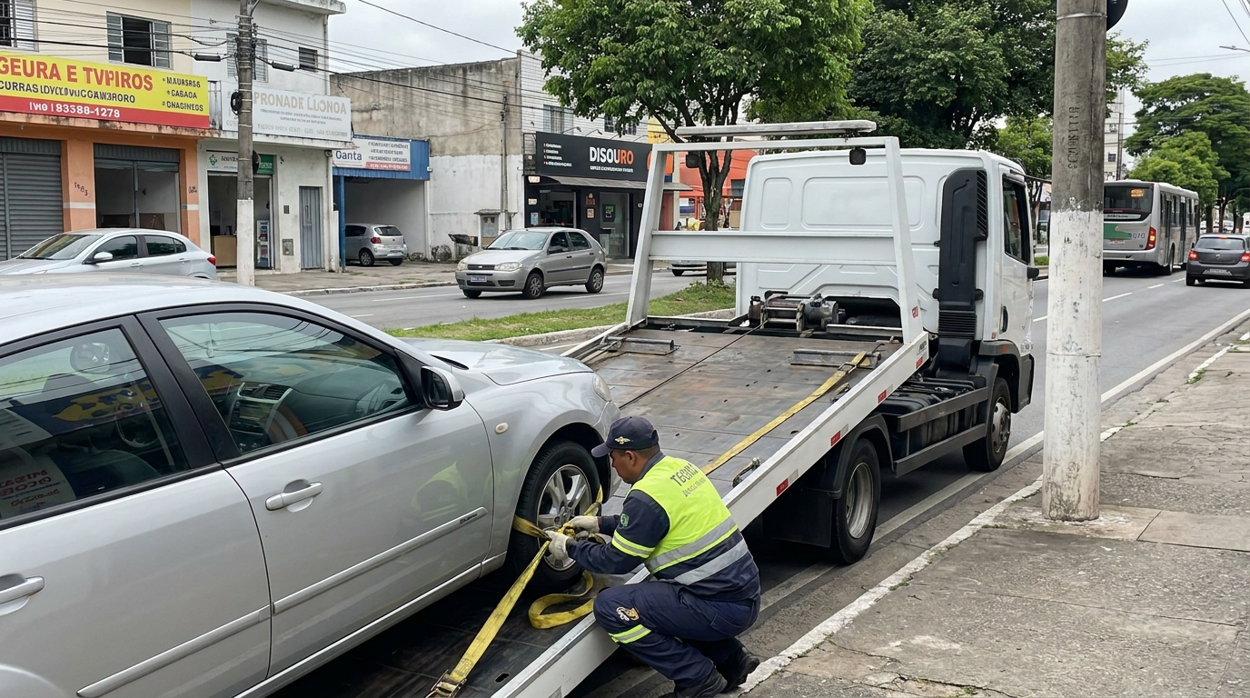 Transporte de Automóvel no Monte Castelo, Contagem‑MG
